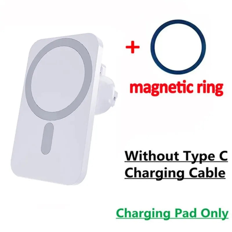 Support de Chargeur Magnétique Sans Fil pour Voiture pour iPhone 17 16 15 14 13 12 Pro Max Mini – Station de Charge Rapide pour Téléphone Portable